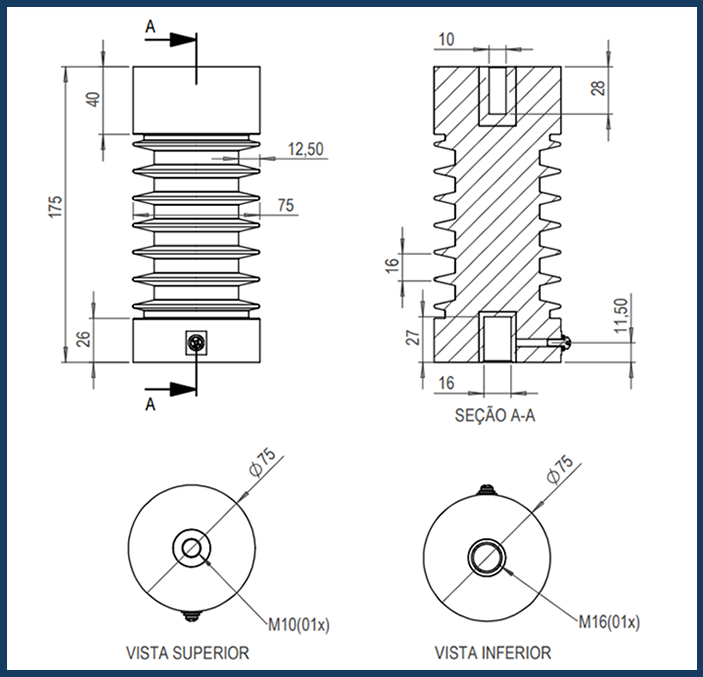 Desenho técnico QTI0175.C