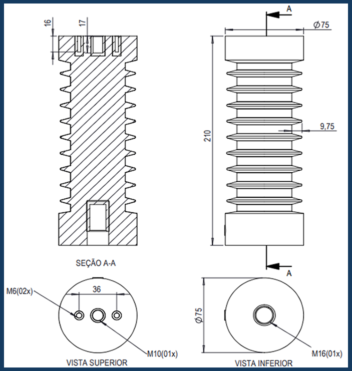 Desenho técnico QTI0210.0